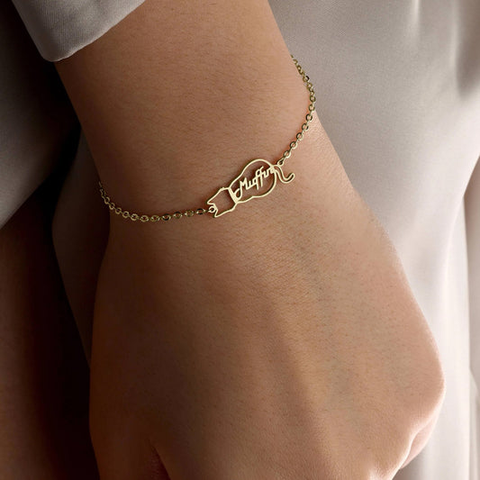 Brățară personalizată cu nume de pisică