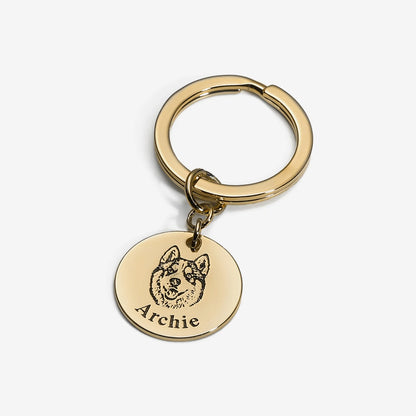 Breloc personalizat cu chipul animalului de companie