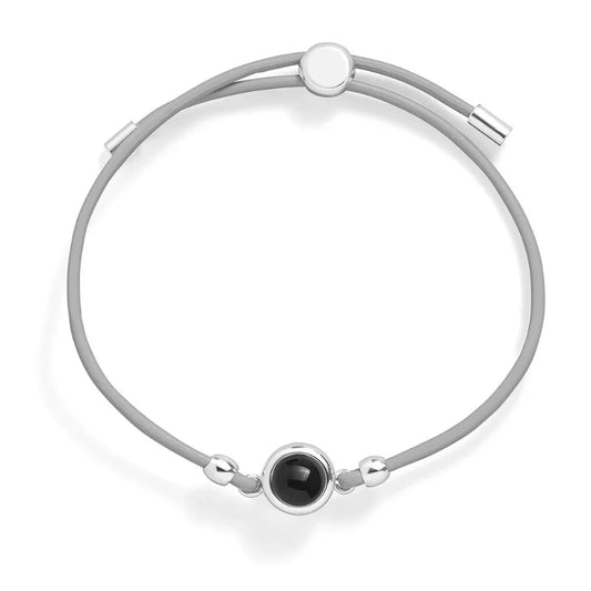 Brățară personalizată din piele cu fotografie