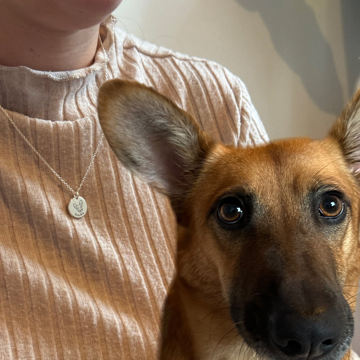 Colier personalizat cu chipul animalului