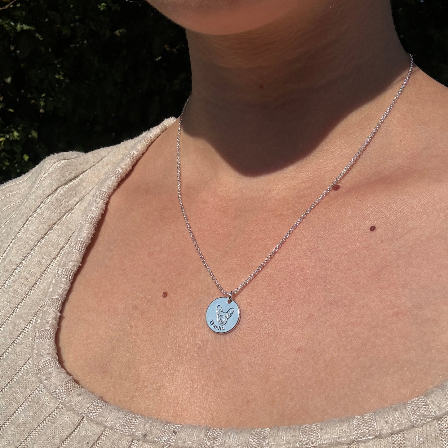 Colier personalizat cu chipul animalului