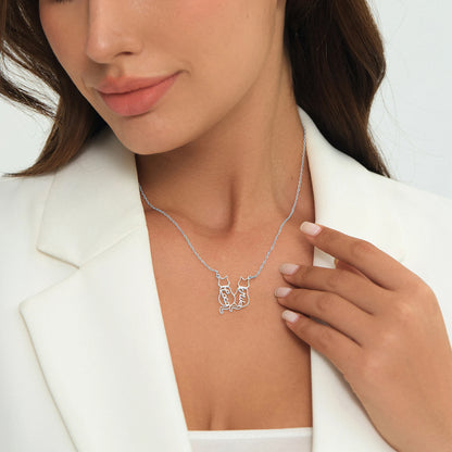 Colier personalizat cu nume de pisică