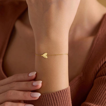 Brățară personalizată cu inimă gravată