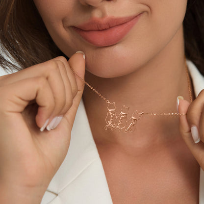 Colier personalizat cu nume de pisică