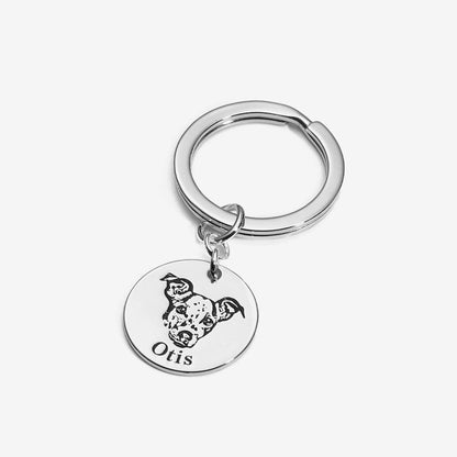 Breloc personalizat cu chipul animalului de companie