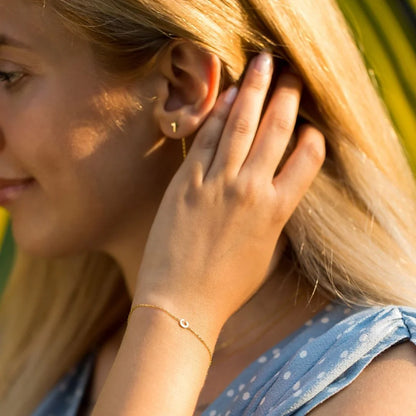 Brățară personalizată cu inițială laterală