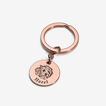 Breloc personalizat cu chipul animalului de companie