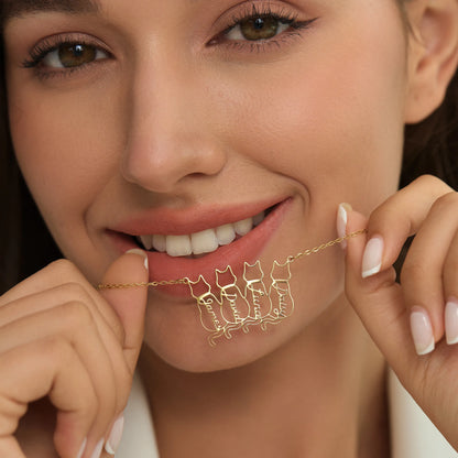 Colier personalizat cu nume de pisică