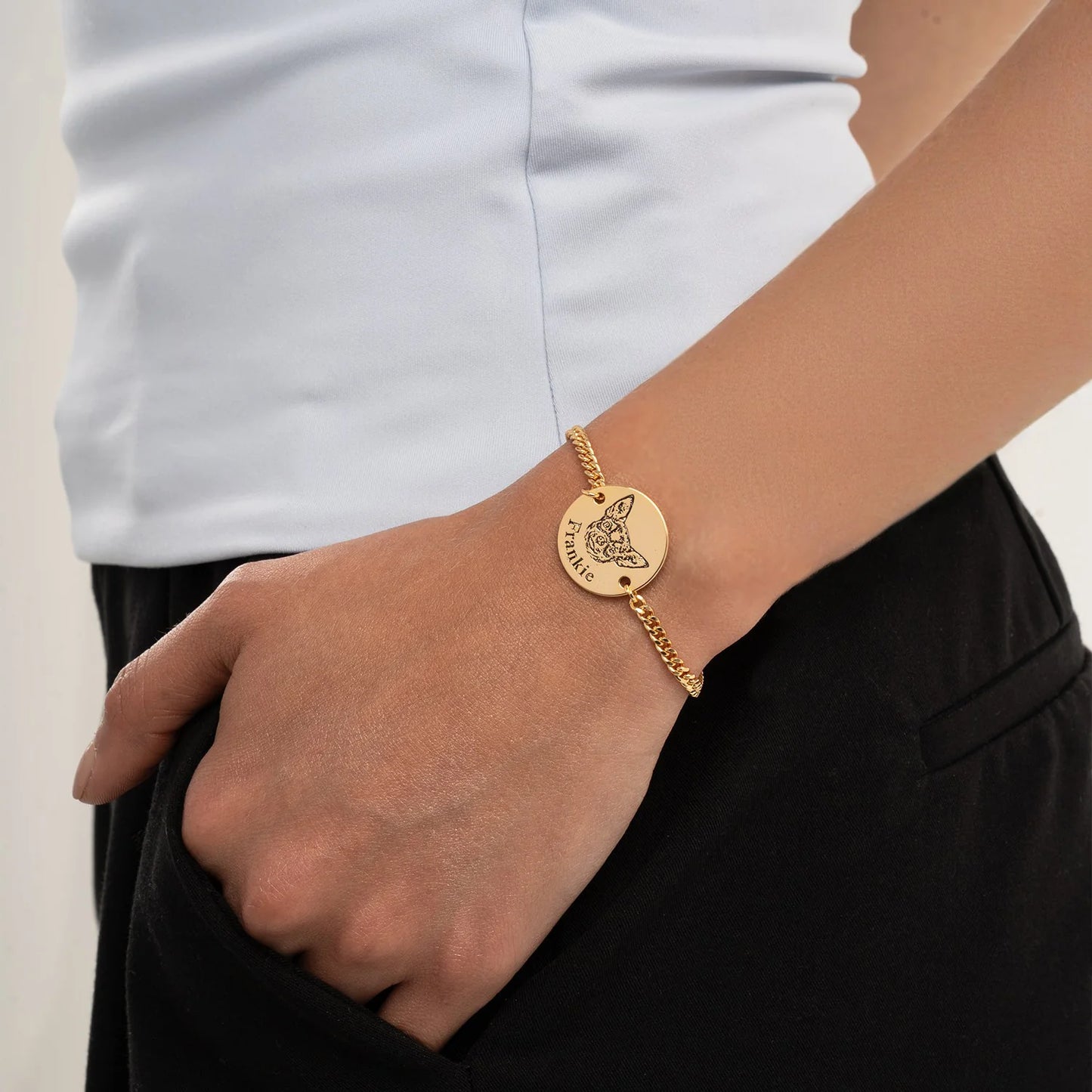 Brățară personalizată cu chipul animalului de companie